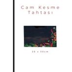 Cam Kesme Tahtası* Mutfak Tahtası Kare 20X30CM Biberli Domates Görünümlü - 20 x 30 cm
