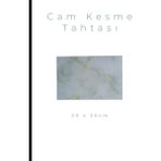 Cam Kesme Tahtası* Mutfak Tahtası Kare 20X30CM Mermer Beyaz Altın Görünümlü - 20 x 30 cm
