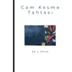 Cam Kesme Tahtası* Mutfak Tahtası Kare 20X30CM Pepperoni Görünümlü - 20 x 30 cm