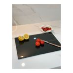 Cam Kesme Tahtası Şeffaf Füme Renk Temperli Cam Isıya Dayanıklı Kırılmaya Dayanıklı 25*35 cm