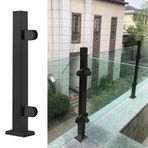 Cam Korkuluk il Post Platformlar Merdiven Açık Cam Kelepçe Metal Havuz Eskrim Donanım Gri 75cm