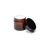 CAM Kozmetik Kavanozu - 100 g. - Amber - Siyah Kapak Setli