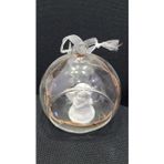Cam Küre İçinde Beyaz Melek Biblo, Şeffaf Asmalı Dekorasyon, 9cm, 1 Adet