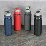 Cam Matara Deri Kılıflı - Pipetli 500 ml-Siyah