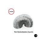 Cam Menfezcim 2 Metre Aspiratör Davlumbaz Havalandırma Borusu Tüm Davlumbazlara Uyumlu Q 127 Mm