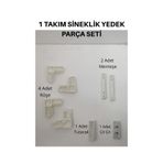 CAM MENFEZCİM PİMAPEN SİNEKLİK YEDEK PARÇA TAKIMI (KÖŞELER + MENTEŞE+ÇITÇIT+TUTACAK)