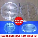 CAM MENFEZİ 18cm ŞEFFAF CAM HAVALANDIRMA MENFEZİ MUTFAK PENCERESİ