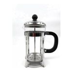 Cam Metal French Press 600ml Gümüş Renk Kahve Presi Sofra Ürünü Tekli