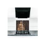 Cam Ocak Koruyucu ve Kesim Tablası Sarı (60cm x 52cm) 2 Parça, 4'lü Ocaklar