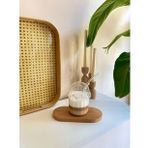 Cam Oval Kapaklı Isıya Dayanıklı Pinterest Bardak | Kahve Ve Sunum Bardağı| 430 ml (Pipet Hediyeli)