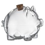 Cam Para Bankası, Clear Coin Bank Cam - Dekoratif Para Kutusu - Çocuklar için hatıra madeni para altın fasulye konteyneri, domuz şekli tasarruflu kavanoz