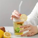 Cam Pipet Set Bükülebilir, Temizleme Fırçalı Çevre Dostu, Tekrar Kullanılabilir, Dayanıklı Cam Smoothie, Kahve Soğuk İçecekler İçin İdeal (2)