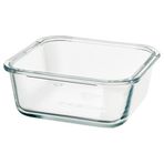 Cam saklama kabı, cam, 600 ml, kare