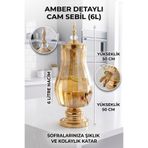 Cam Sebil - Yağlık, Şerbetlik, Sürahi - 6 Litre, 50 Cm-2