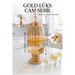 Cam Sebil - Yağlık, Şerbetlik, Sürahi - 6 Litre, 50 Cm-4