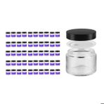 Cam Şişe 100ml - Krem Kavanoz 100cc Kapaklı Şişe - 50 Adetlik Set