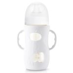 Cam Şişe Silikon Kılıf,2 Kulplu Silikon Biberon Kılıfı | Düşmeye Dayanıklı Kavraması Kolay Küçük Çocuklar Okul Öncesi Çocuklar Kızlar Erkekler İçin Beslenme Ürünü