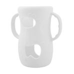 Cam Şişe Silikon Kılıf,Çift Kulplu Yürümeye Başlayan Bebek Biberon Kılıfı - Kırılmayı Önleyici Bebek Beslenme Ürünleri Süt Tozu Emzirme Seyahat Yolculuk