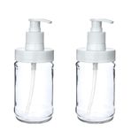 Cam Sıvı Sabunluk & Deterjanlık Kilitli Pompalı Sıvı Sabun Haznesi Banyo Sabunluğu Mutfak Deterjanlığı Deterjan Kutusu 320 ml (2)