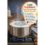Cam Süt Taşırmaz Aparat Borosilikat Isıya Dayanıklı Taşma Önleyici Kapak Süt Kaynatma Diski