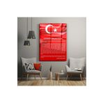 Cam Tablo - Atatürk'ün Gençliğe Hitabesi - Duvar Dekorasyonu - Ofis Tablosu - Duvar Tablosu - Dk renkli 30 x 45