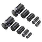 Cam ve Akrilik Ayırıcı Vidaları, Stainless Steel Hollow Glass Standoff Screws Pack Of 50 Dumb Black Multiple Sizes(25x25mm)