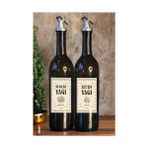 Cam Yağ Şişesi Seti 2'li, 750 ml Zeytinyağı & Ayçiçek Yağı Dispenseri, Su Geçirmez Etiketli, Sızdırmaz Otomatik Dökme Başlıklı, Şık & Dayanıklı Yağlık Yağdanlık Set - 0 - Siyah - Option-1