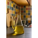 Cam Yağdanlık 500 ml – Isıya Dayanıklı Borosilikat Zeytinyağı ve Sirkelik 1 Adet