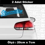Cam Yazisi Sticker Etiket - Araba Kask Motosiklet Laptop Tablet Pc Atv Uyumlu Sticker 2 Adet