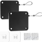 CAM2 Otomatik kapı kapatıcı, 2 adet, sensörlü otomatik kapı kapatıcı, deliksiz, büzme ipli, kapı kapatıcı, çoğu kapıyı otomatik olarak kapatır (Siyah-800 g)