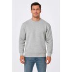 Çamaşır Kenti Erkek Üç Iplik Düz Bisiklet Yaka Sweatshirt - Gri