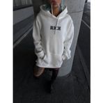 Çamaşır Kenti Uzun Kol Kapşonlu Göğüs Baskılı SweatShirt