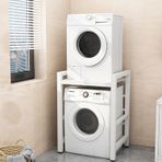 Çamaşır Kurutma Makinesi Depolama Dolabı Ayarlanabilir Çamaşır Odası Nizer 3 Yükseklikli Yerden Tasarruf Mutfak ve Banyo Yıkama için Çamaşır Rafı Tepegöz Ünitesi Şık Banyo Mobilyaları