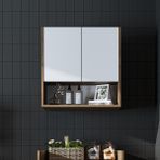 Çamaşır-Kurutma Makinesi Dolabı Kapaklı Üst Dolabı Banyo Dolabı 65 cm - Atlantik Çam - Beyaz