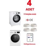 Çamaşır Makinesi Kurutma Makinesi Titreşim Ses Önleyici Ayak Yükseltici Takozu 4'lü - Beyaz