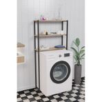 Çamaşır Makinesi Üstü Düzenleyici Raf Banyo Dolabı Rafı Çam