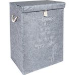 Çamaşır Sepeti Kirli Çamaşır Torbası Çamaşır Sepet Keçe Kapaklı Çok Amaçlı Kutu Sepet Oyuncak Saklama Sepeti Renk (55X40X30 Cm) (Gri) - 1 kg