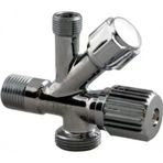 Çamaşır + Taharet Musluk, Dual Complemental Çift Çıkışlı, 1/2-3/8-3/4"