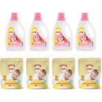Çamaşır Yumuşatıcısı Bahar Ninnisi 1500 ml X4 + Dalin Granül Sabun Toz Deterjan 500 gr X4