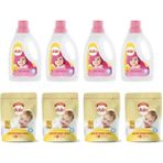 Çamaşır Yumuşatıcısı Düş Bahçesi 1500 ml X4 + Dalin Granül Sabun Toz Deterjan 500 gr X2