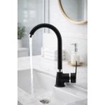 Cambridge Mix Aç Kapa Kısa Banyo Lavabo Bataryası - Siyah