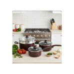 Cambridge Red 3’lü Tencere Seti (16 cm – 20 cm – 24 cm + 24 cm Buharda Pişirici)