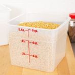Cambro Camsquares 5.7 Litre Yarı Saydam Ölçekli Kare Saklama Kabı