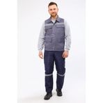 Çamdalı İş Elbiseleri 16X12 GABARDİN YAZLIK İŞ YELEĞİ REFLEKTÖRLÜ 4 CEPLİ %100 PAMUK