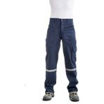 Çamdalı İş Elbiseleri 7/7 Gabardin Kışlık Lacivert İşçi Pantolonu Kalın Reflektörlü İş Pantolonu S