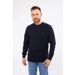 Çamdalı İş Elbiseleri Bisiklet Yaka Lacivert Uzun Kollu Sweatshirt Süprem 0 yaka Cepli İş Tişörtü