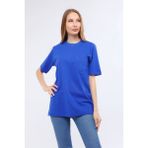 Çamdalı Iş Elbiseleri O Yaka Saks Mavi Kısa Kollu Süprem Iş Tişörtü - O Yaka T-Shirt - Saks Mavisi - 2XL