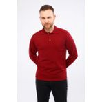Çamdalı Iş Elbiseleri - Polo Yaka Bordo 20/10 Iki Iplik Kışlık Iş Sweatshirt S