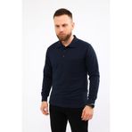 Çamdalı İş Elbiseleri - Polo Yaka Lacivert 20/10 İki İplik Kışlık İş Sweatshirt