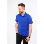 Çamdalı Iş Elbiseleri Polo Yaka T-Shirt Saks Mavi Kısa Kollu Pike Örme Iş Tişörtü M